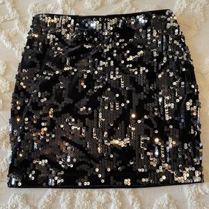 Express Sequin Mini Skirt